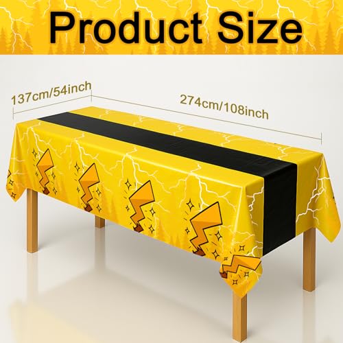 3 Pack Yellow Cartoon Plastic Birthday Tablecloths (3 Count)