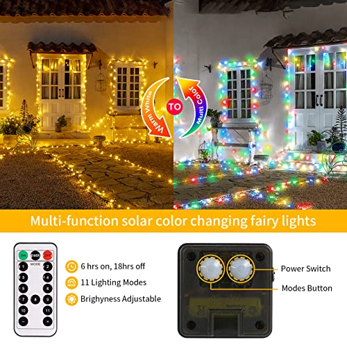 2 Pack Solar Christmas Lights Outdoor Waterproof (66 Foot)