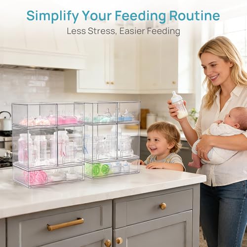 Clear Stackable Storage Drawers Set of 10 (10 Count)