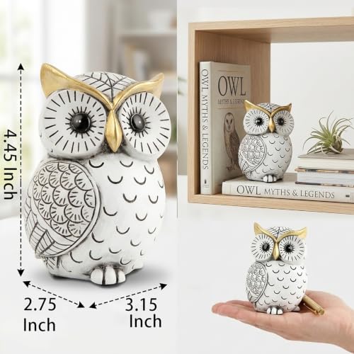Black and White Owl Statue