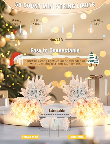 Clear Christmas Lights (13 Foot)