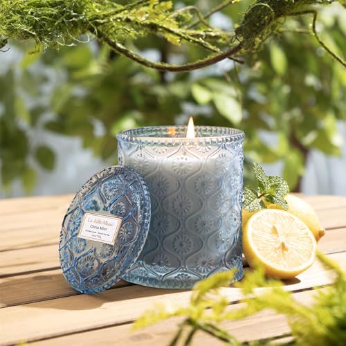Citrus Mint Scented Candles for Home (6 Ounce)