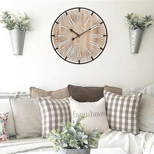20 Inch Large Farmhouse Wall Clock