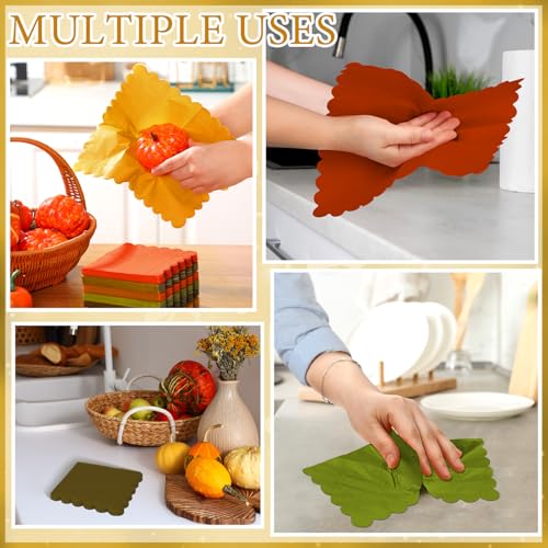 150 Pcs Fall Paper Napkins Maple Leaf