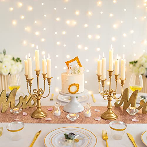 Gold Candelabra Candle Holders for Wedding Centerpieces