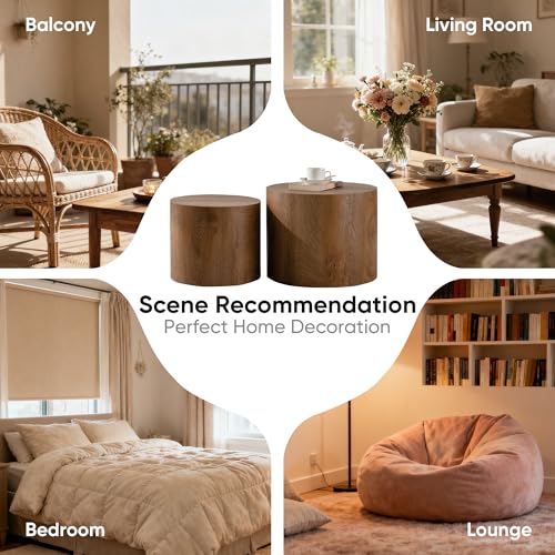 Nesting Round Coffee Table Set of 2