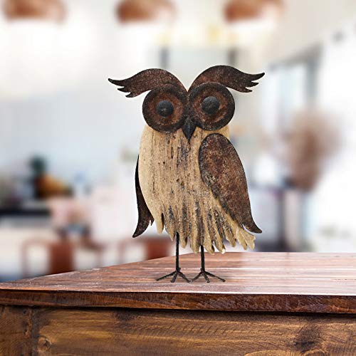 Rustic Owl Figurines Decor Animal Statue for Home