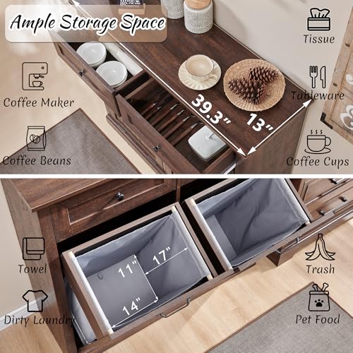 Double Tilt Out Laundry Hamper Cabinet