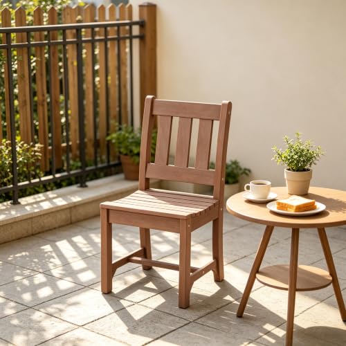 Poly Lumber Patio Dining Chair Outdoor Garden Armless Chair