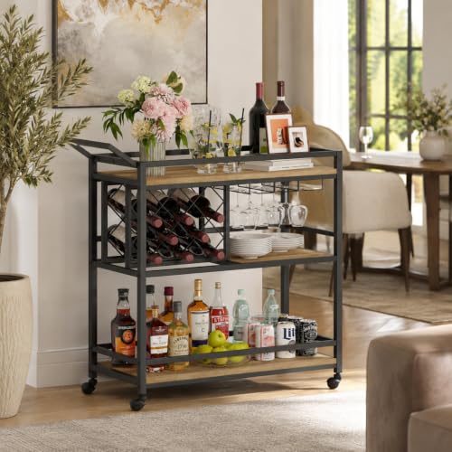 Bar Cart with Wheels
