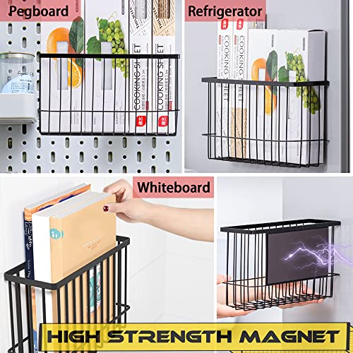 Magnetic Shelf Fridge Basket Bin for Whiteboard Washer Dryer Locker Cabinet
