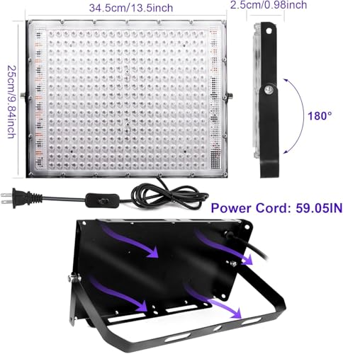 4 Pack 300W Black Lights (4 Count)
