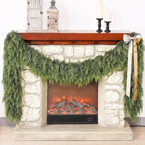 Lifelike Touch Artificial Cedar Garland for Christmas Decor