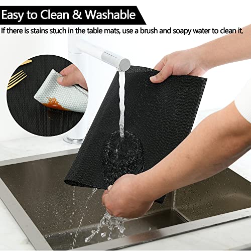Black Placemats Set of 4 (4 Count)