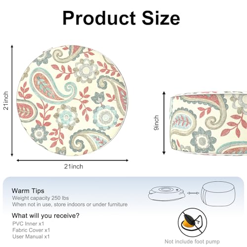 Inflatable Ottoman Stool D21 xH9 for Outdoor
