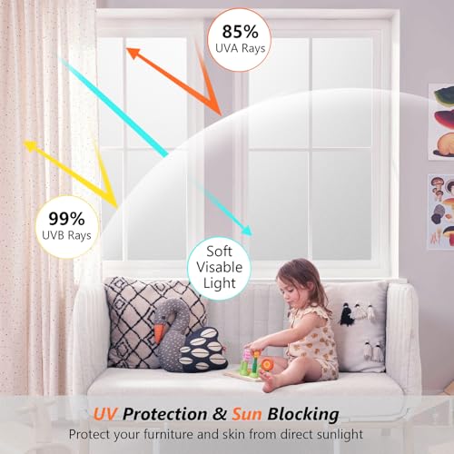 Frosted Glass Window Privacy Film with Tools