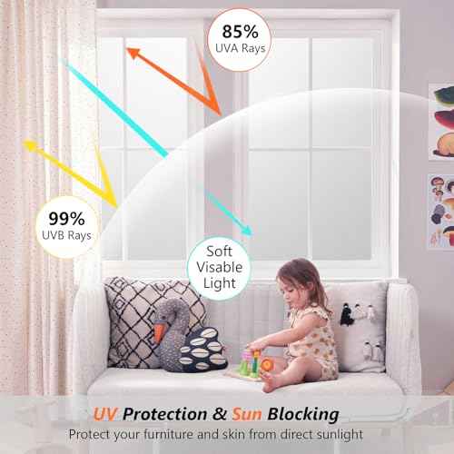 Frosted Glass Window Privacy Film with Tools