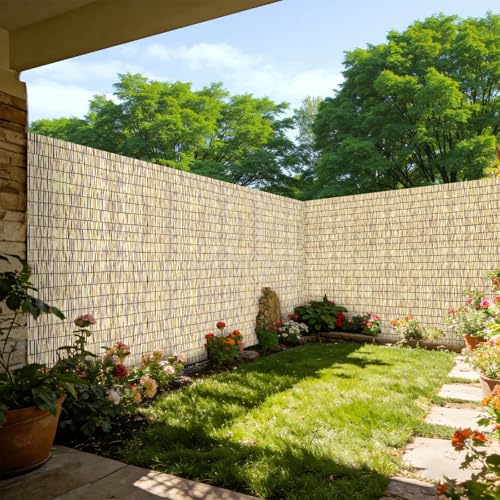 Bamboo Fence Bamboo Screens Outdoor for Patio (64 Sq Ft)