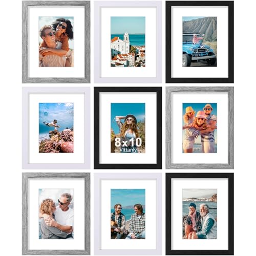 8x10 Picture Frames Set of 9 (9 Count)