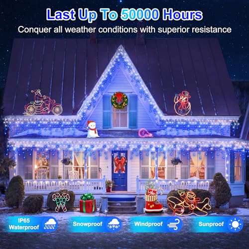 1620 LED 164FT Christmas Icicle Lights