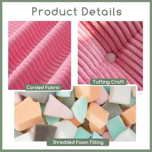 Square Stuffed Pouf Ottoman