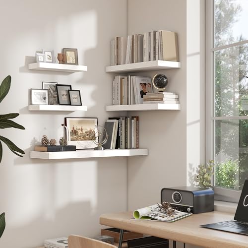 Floating Shelves 31.5" W x 10.3" D White Set of 2 (2 Count)