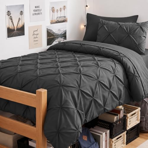 Twin Comforter Set Dark Grey