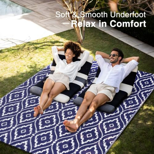 Outdoor Rug 5x8 ft Waterproof Reversible Braided Mat
