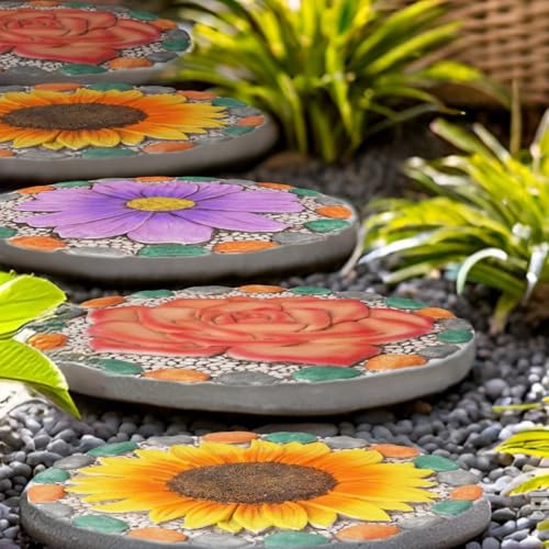 Decorative Rose Garden Stepping Stone