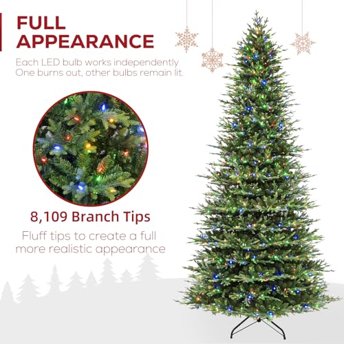 12 ft Prelit Christmas Tree with Realistic PE Foliage