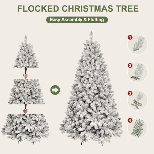 7ft Snow Flocked Christmas Tree