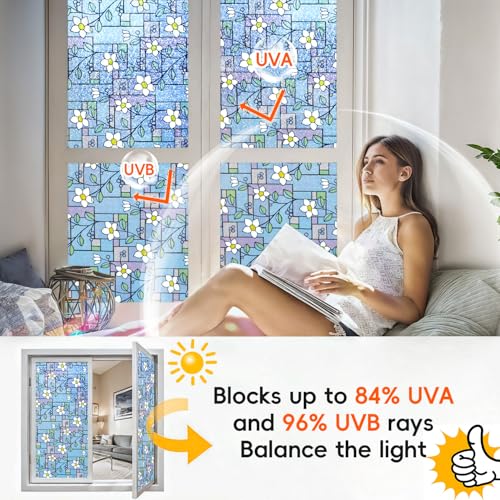 Stained Glass Window Film (19.34 Sq Ft)