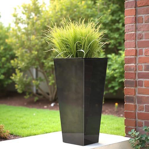Garden 25" Large Metal Glazed Planter Set of 2 (2 Count)