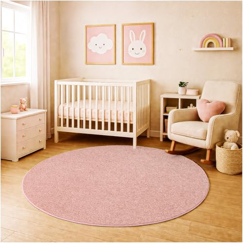 Soft & Colorful 11' Round Kids Classroom Area Rug