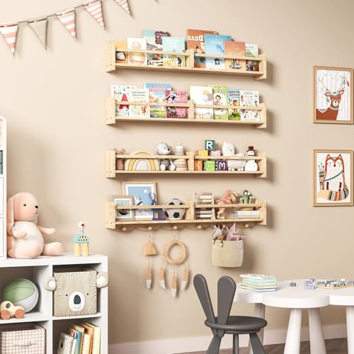 34Inch Nursery Bookshelves (4 Count)