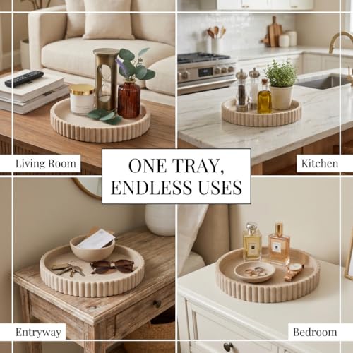 Round Decorative Tray Coffee Table Tray