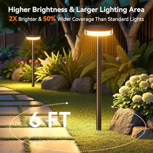 Solar Pathway Lights Outdoor (6 Count)