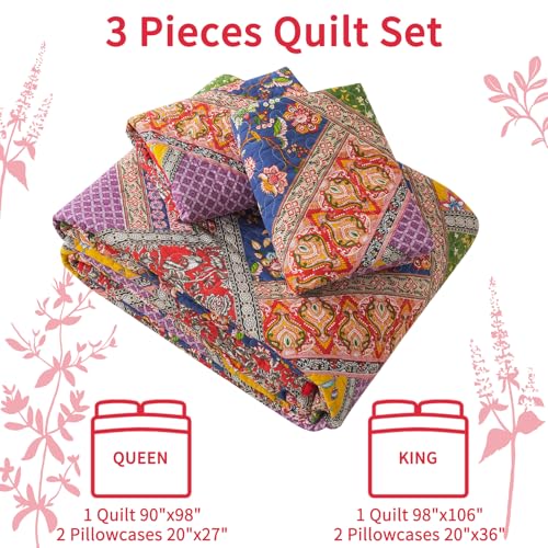 100% Cotton Face Quilt Queen Size Set