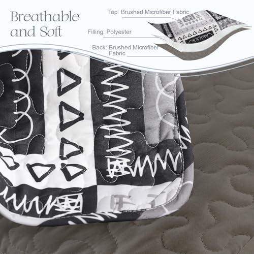 Reversible Boho Quilts Queen Size Black