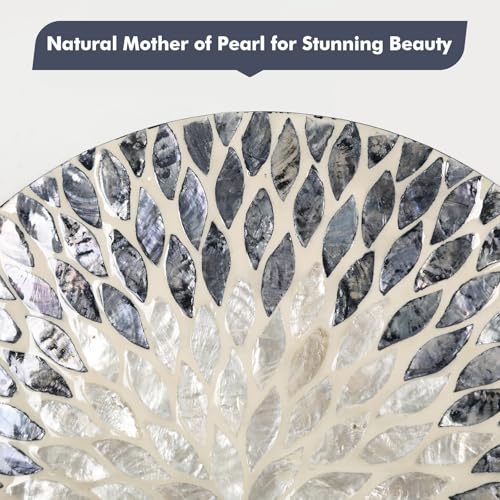 Mother of Pearl Wall Mirror Decor for Hallway Gallery (3 Count)