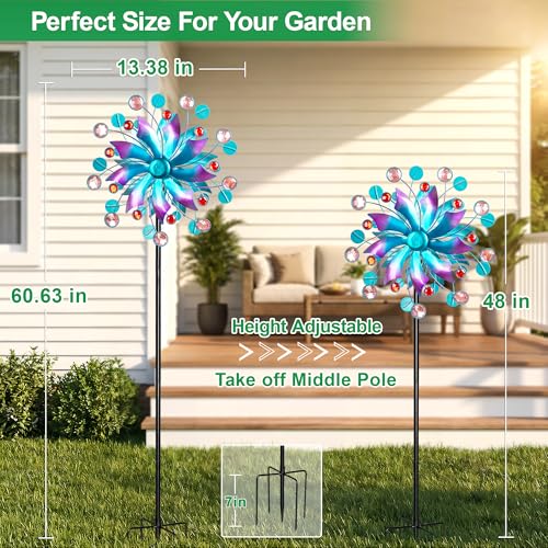 Solar Wind Spinner for Yard and Garden