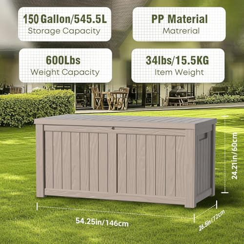 150 Gallon Outdoor Deck Box