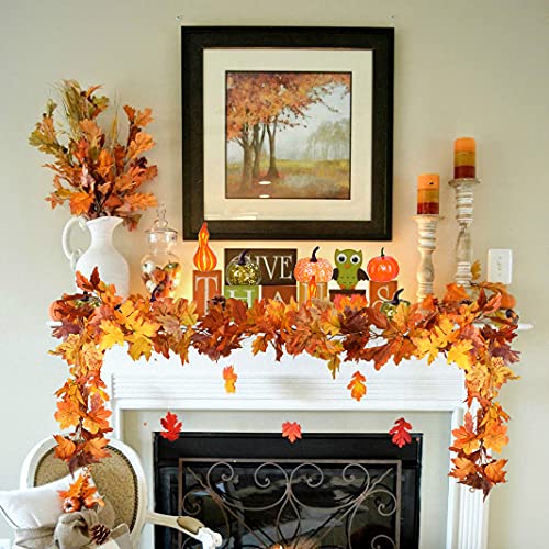 2 Pack Fall Garland Maple Leaf