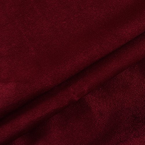 Set of 2 Heavy Velvet Flannel Blackout Window Curtains Drapes with Top Grommet Draperies Eyelet 52 Inches Wide by 120 Inches Long