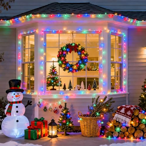 Connectable 100 LED Multicolor Christmas Lights for Tree (33 Foot)