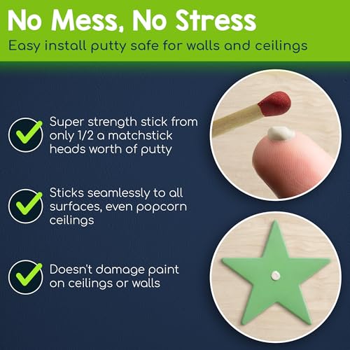 Glow in The Dark Stars for Ceiling & Walls (280 Count)