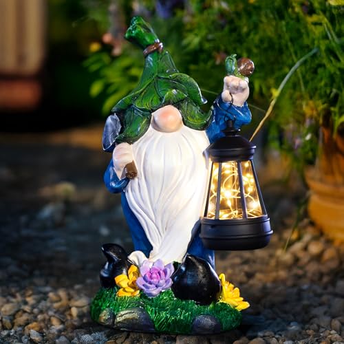 Solar Garden Gnome Statue