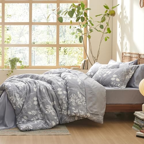 Floral Grey Comforter Set