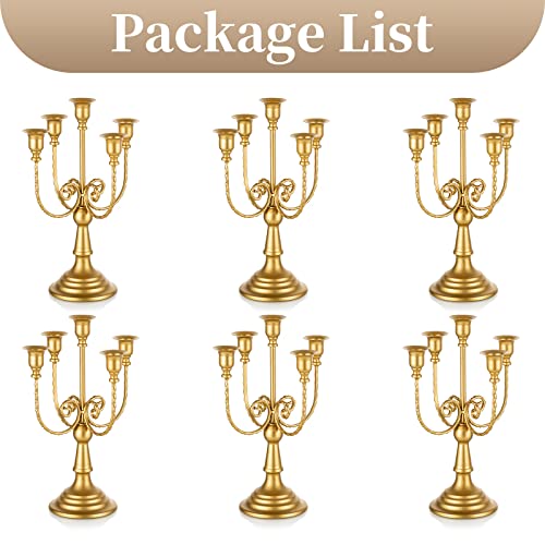 Gold Candelabra Candle Holders for Wedding Centerpieces