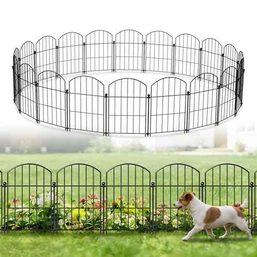 Metal Garden Fence 17 in x 20 ft